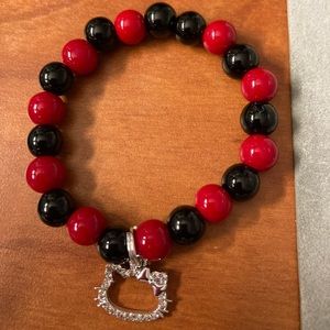 Red &black hello kitty braclet